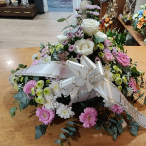 Cuscino funebre rosa