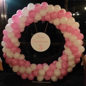 Cerchio rosa e bianco